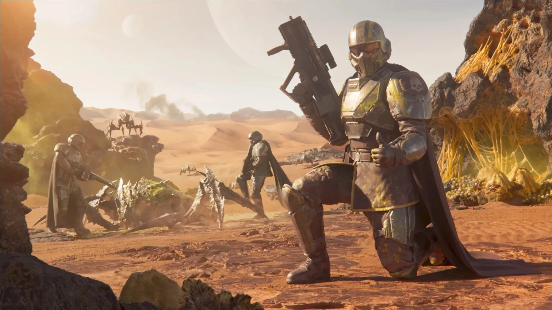 Image de l'article Le pack de guerre Officiers de la Vérité arrive dans Helldivers 2 et menace la Super-Terre
