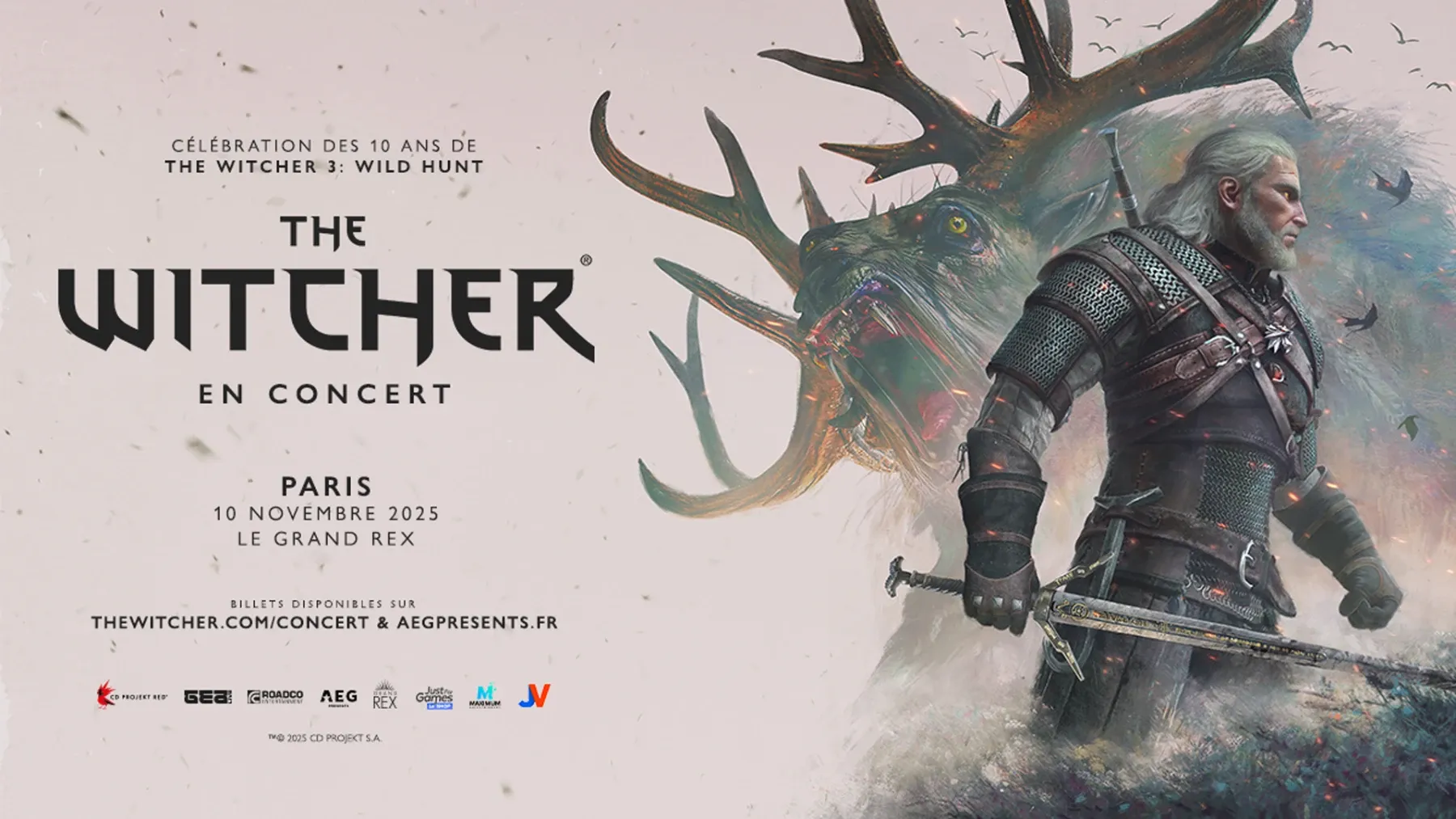Image de l'article Maximum Entertainment France s'associe à AEG Presents pour un concert unique autour de The Witcher au prestigieux Grand Rex à Paris
