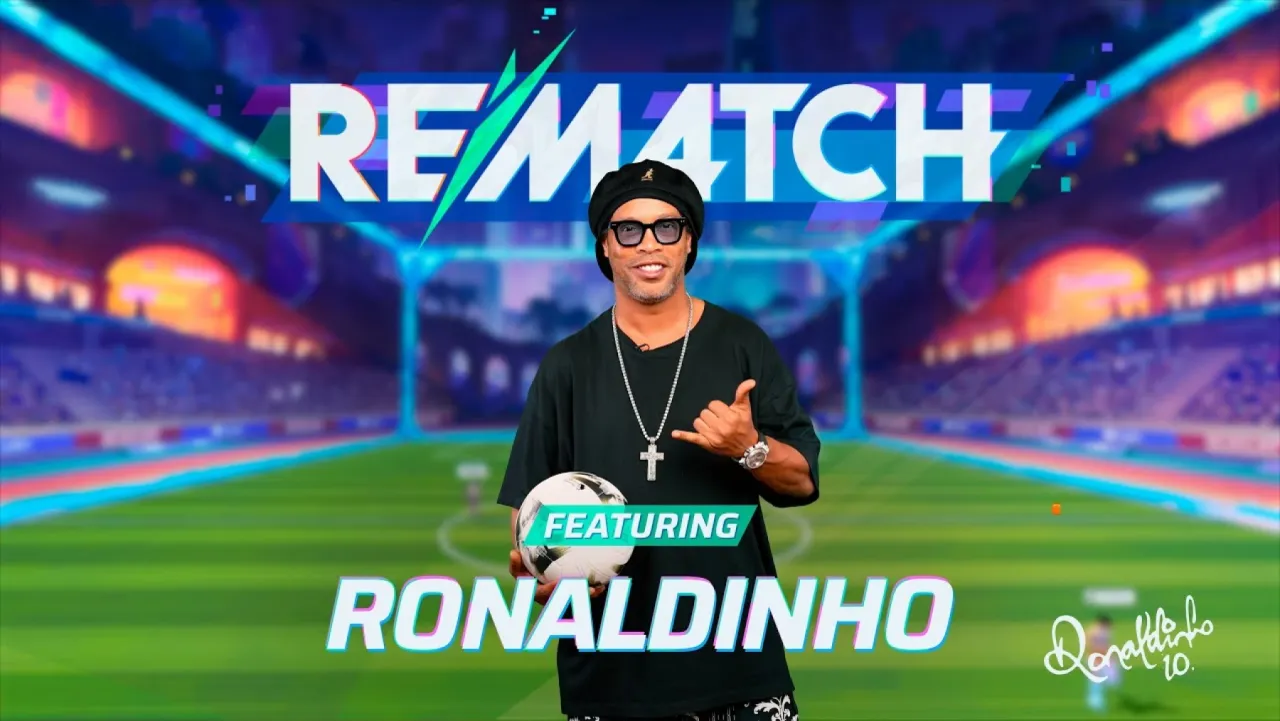 Image de l'article Ronaldinho accueilli chez Rematch : le jeu français frappe fort
