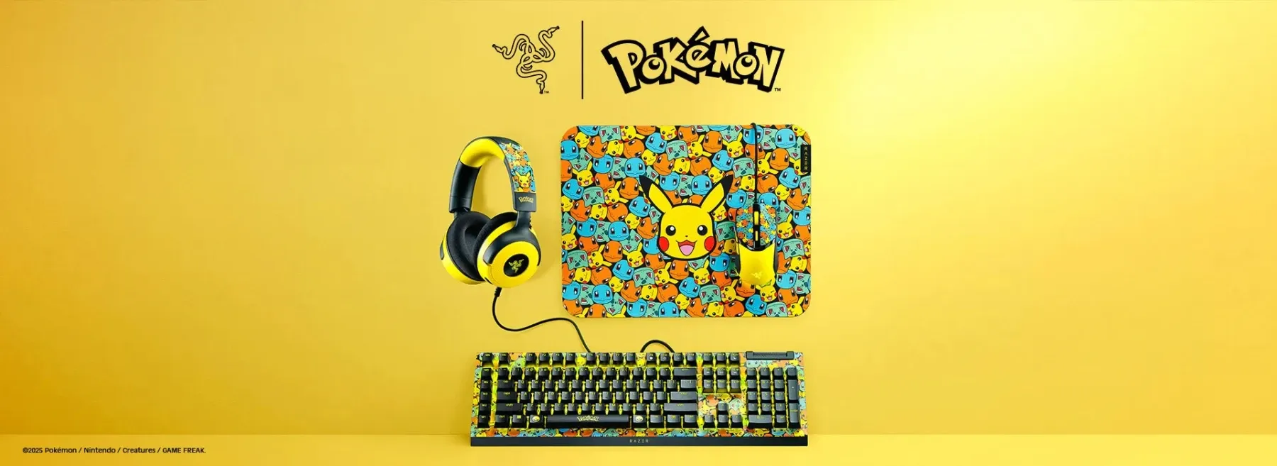 Image de l'article Razer x Pokémon : un clavier, une souris, un casque et un tapis électrisant