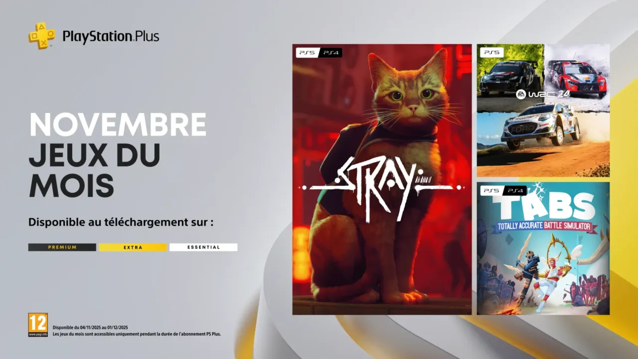 Image de l'article PlayStation Plus de novembre 2025 : La liste des 3 jeux PS5 et PS4 enfin confirmée