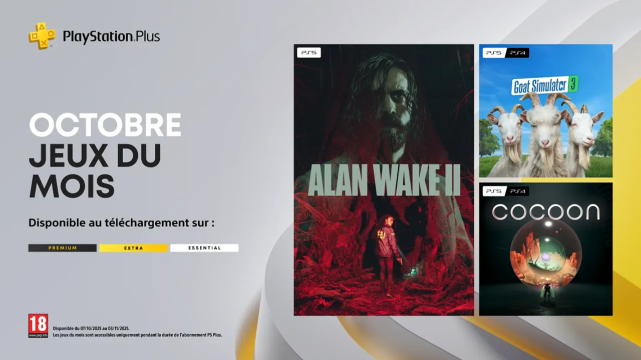 Image de l'article PlayStation Plus Octobre 2025 : Alan Wake 2 offert, un des meilleurs mois de l'année pour les abonnés