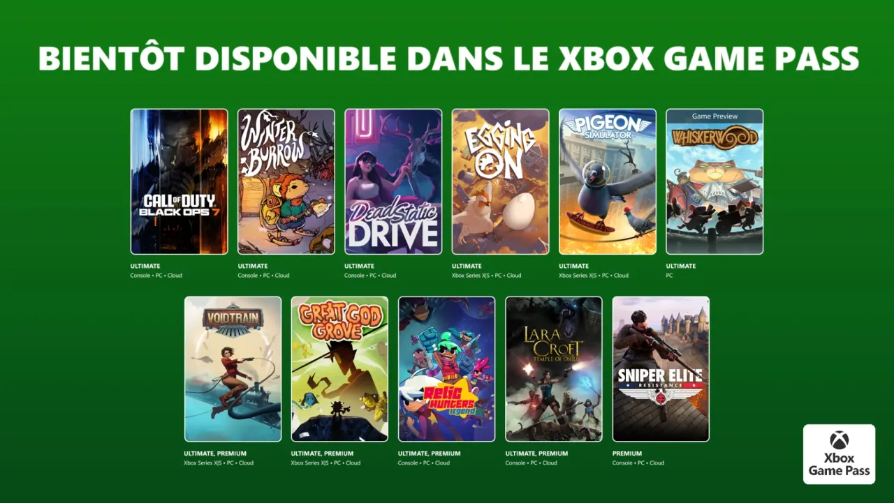 Image de l'articleListe des jeux Xbox Game Pass de novembre 2025 : les 11 nouveautés confirmées
