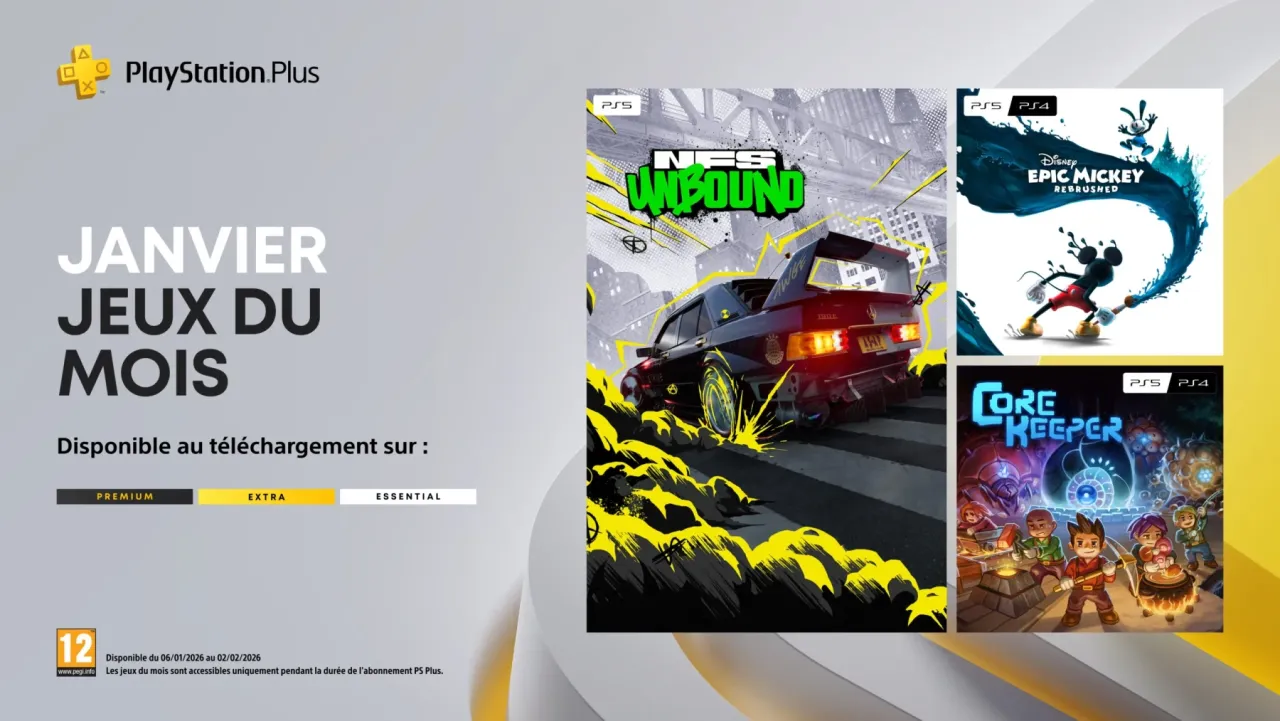 Image de l'article PlayStation Plus : Les jeux gratuits de janvier 2026 dévoilés