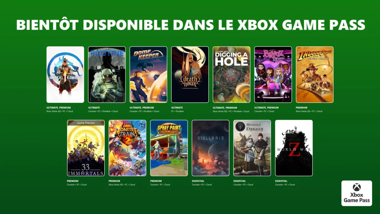 Image de l'article Xbox Game Pass Décembre 2025 : Indiana Jones, MK1 et la liste complète des ajouts