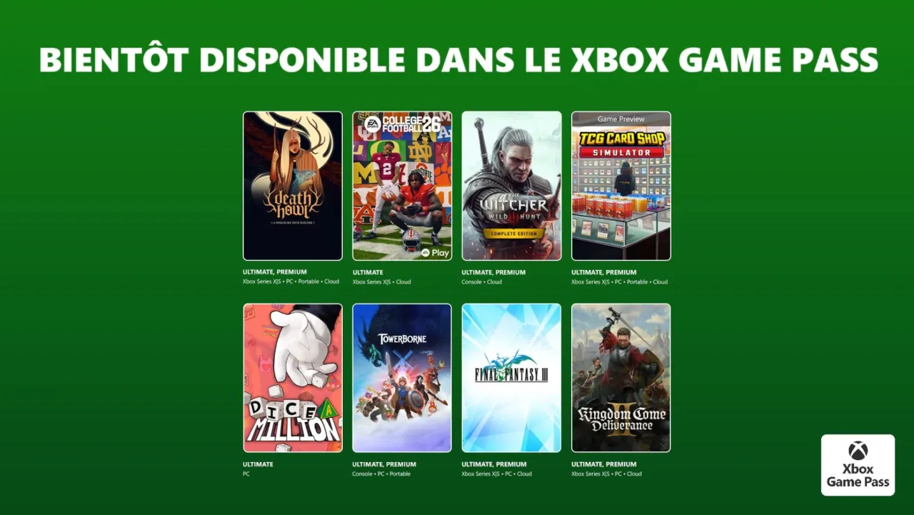 Image de l'article Xbox Game Pass : Kingdom Come Deliverance II, The Witcher 3 et Avatar rejoignent le catalogue
