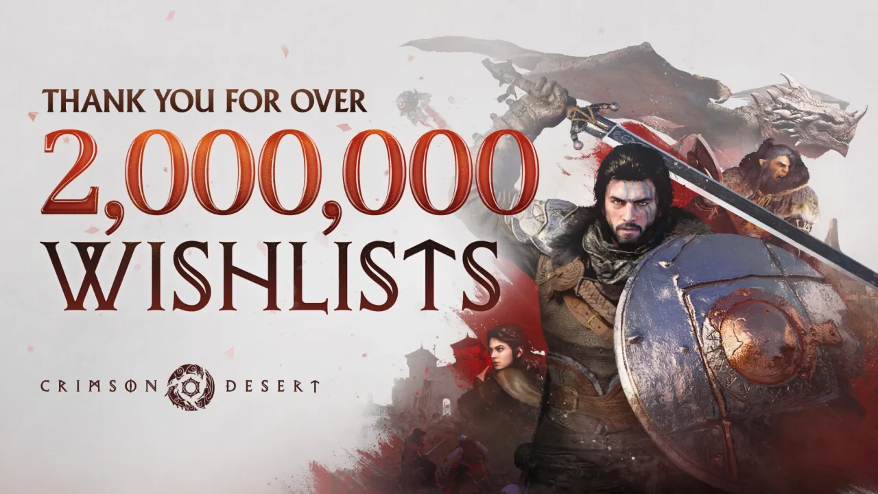 Image de l'articleCrimson Desert : Plus de 2 millions de joueurs attendent le titre de Pearl Abyss pour le 19 mars 2026