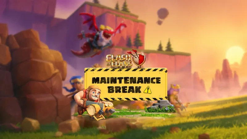 Image Clash of Clans en maintenance une coupure est imminente et mise à jour en cours ce 27 avril
