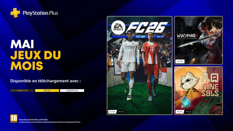 Image PS Plus du mois de Mai 2026 : voici la liste des jeux