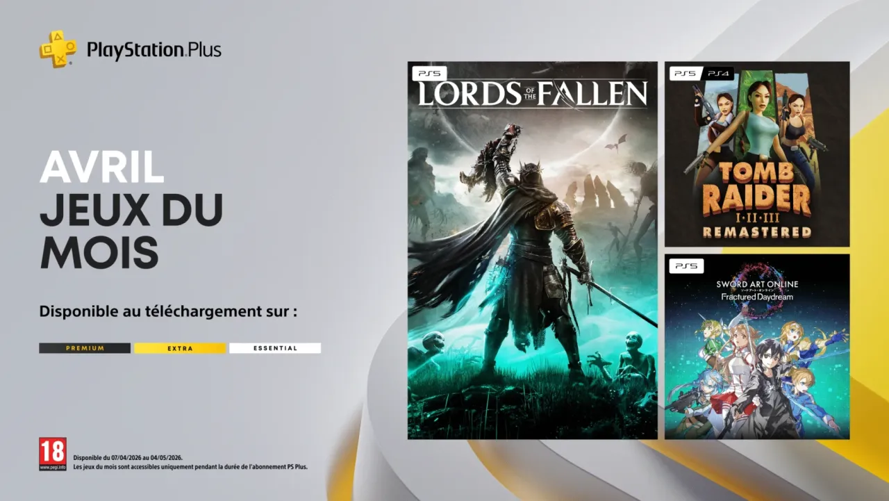 Image de l'article PS Plus avril 2026 : voici la liste des jeux gratuits du mois