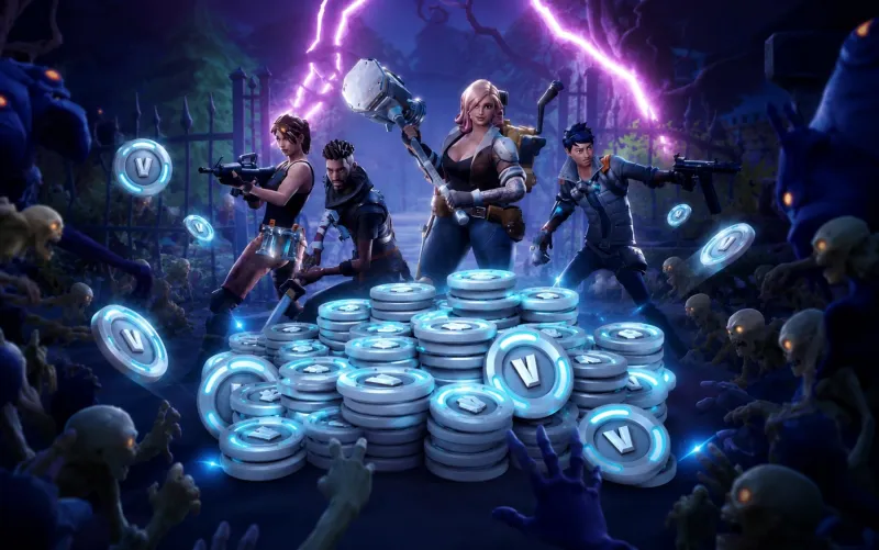 Image de l'article connexe 50 V-Bucks Fortnite gratuits dans le mode de jeu Sauver le Monde ce 2 juin 2026