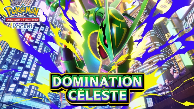 Image de l'articleDomination Céleste arrive dans JCC Pokémon Pocket avec Méga-Rayquaza-ex et plusieurs nouveautés