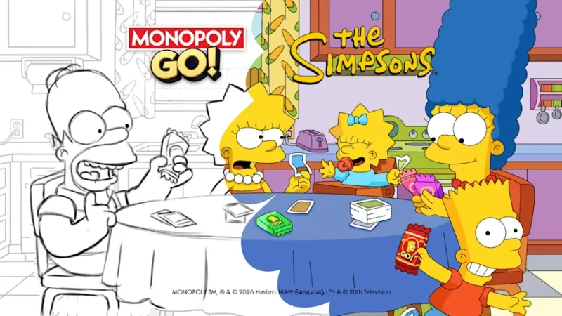 Image de l'articleMonopoly GO x Les Simpsons, plus que quelques heures pour récupérer plus de 100 dés gratuits et 3 packs de stickers
