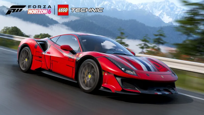 Image de l'articleForza Horizon 6 offre gratuitement une livrée LEGO Ferrari 488 Pista