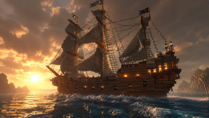 Image de l'articleUn bateau pirate de 9000 blocs navigue vraiment dans Hytale grâce à ce moddeur