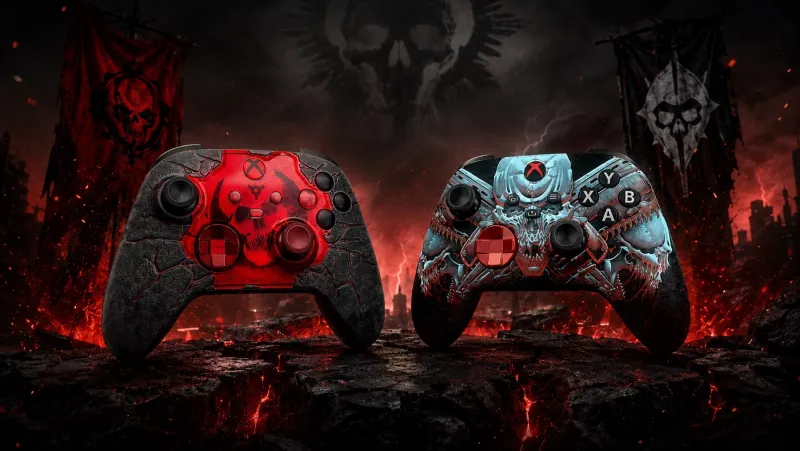 Image de l'article Xbox lève le voile sur deux manettes Gears of War: E-Day en édition limitée