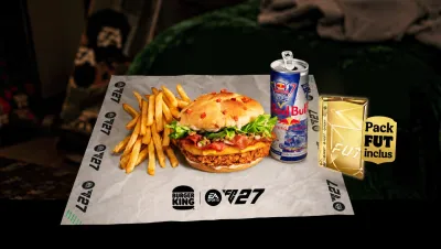 Image de l'article Burger King s'associe à EA SPORTS FC 27 avec un pack FUT inclus dans ses menus en France