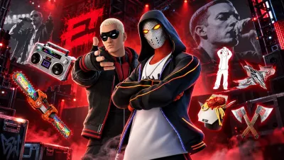 Image de l'article Eminem revient dans la boutique Fortnite avec ses tenues emblématiques
