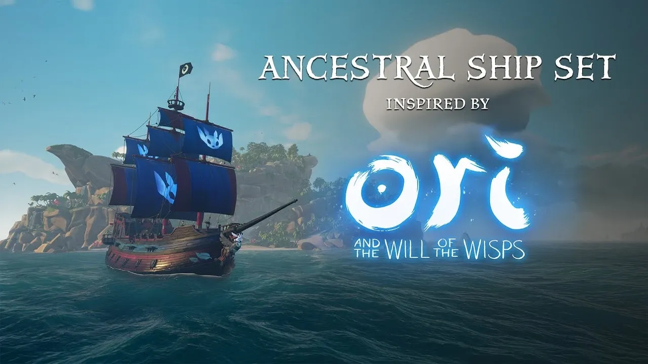Image de l'article Le set de bateau ancestral inspiré du jeu Ori est disponible sur Sea Of Thieves !