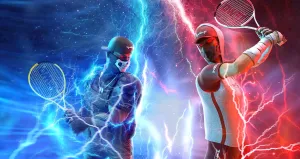 Image du test de jeu vidéo Test de Tennis Fighters, le Super Mario Strikers tennistique