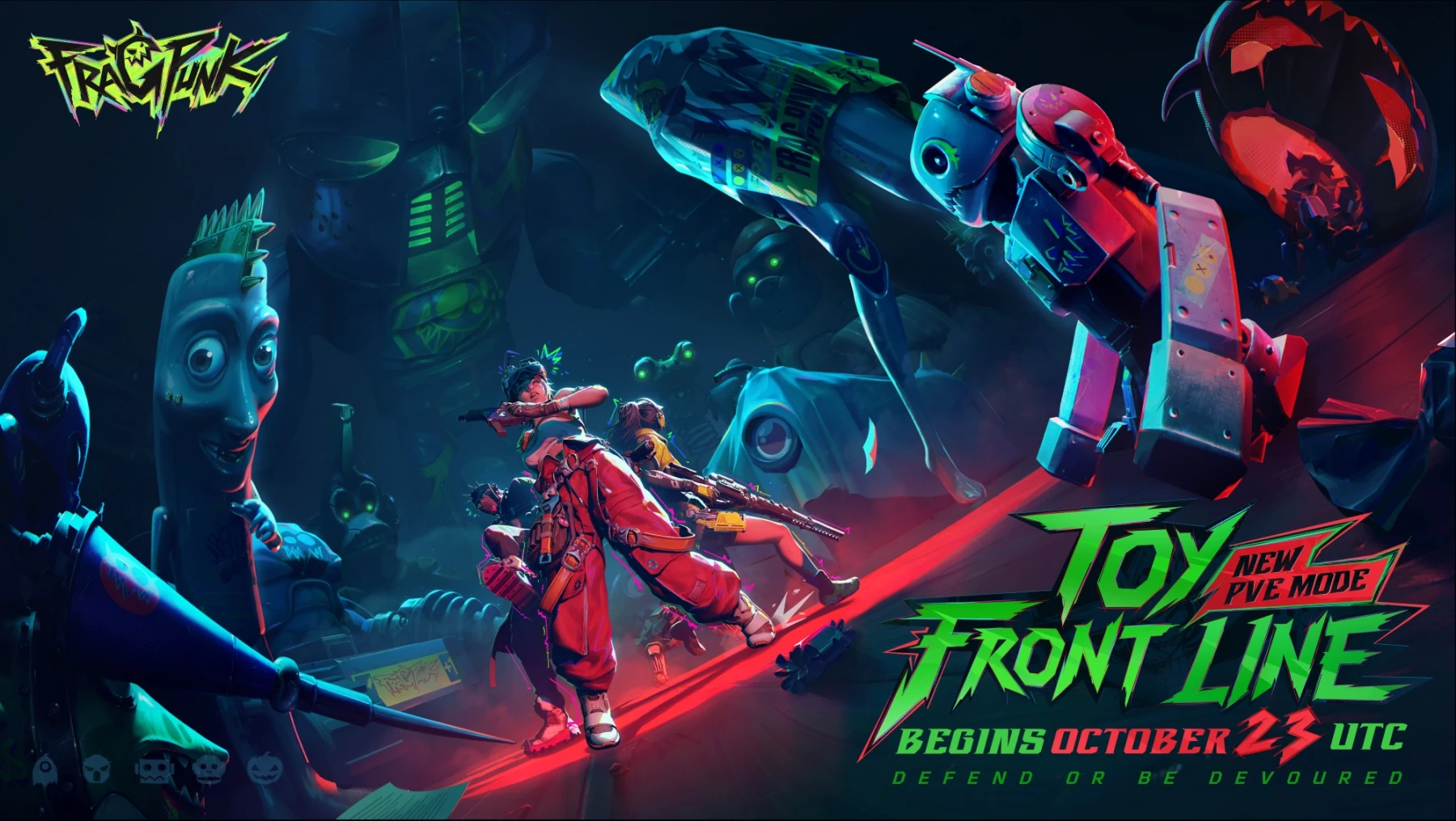 Une invasion de jouets malÃ©fiques dans FragPunk : lancement de Toys Front Line pour Halloween