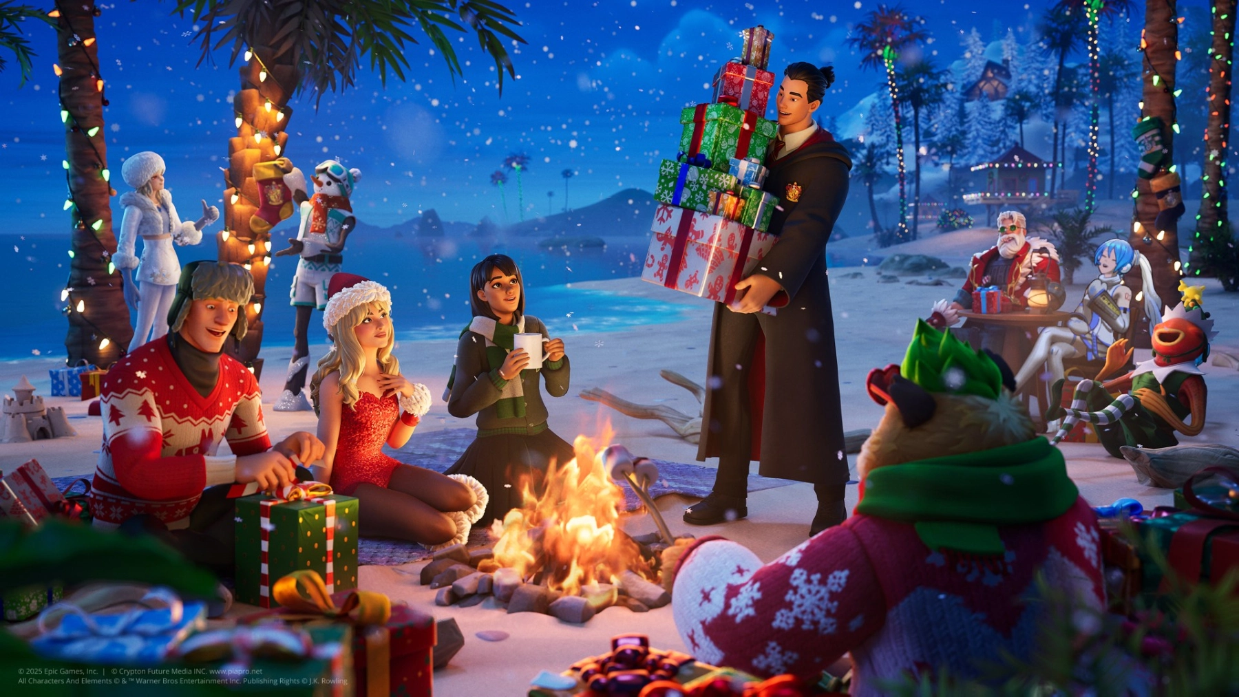 Image de l'article Fortnite Winterfest 2025 : Cadeaux Harry Potter et skins gratuits disponibles