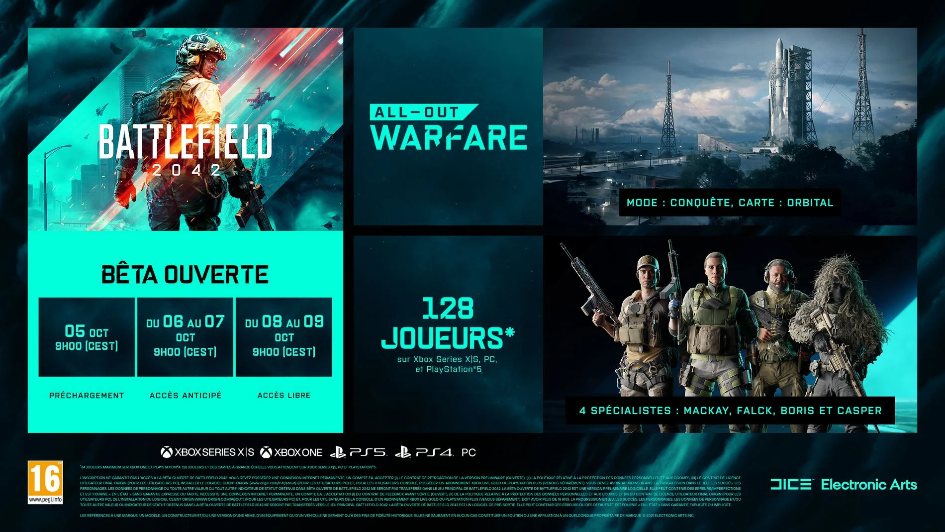 La bêta ouverture de Battlefield 2042 est disponible La bêta ouverte de Battlefield 2042 est disponible
