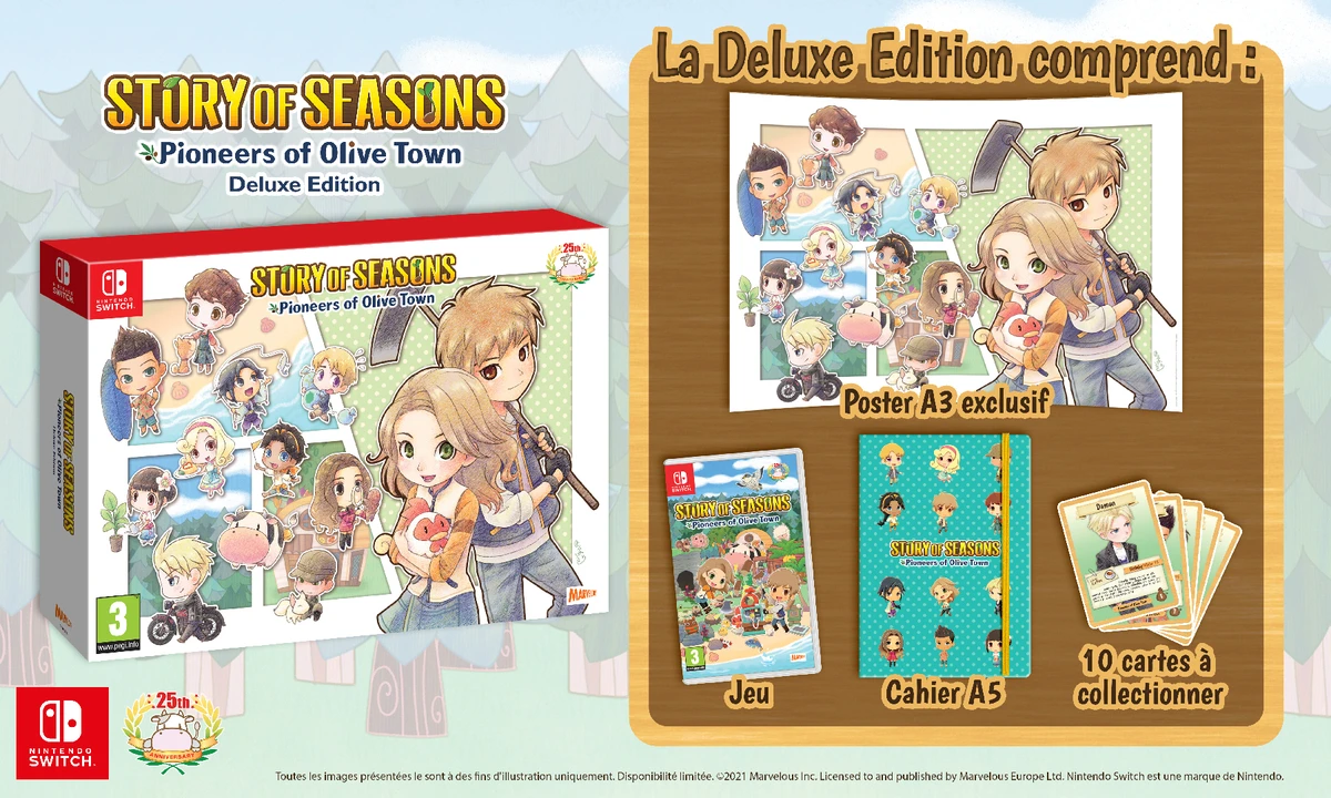 Deluxe Edition Story of Seasons: Pioneers of Olive Town disponible sur Nintendo Switch