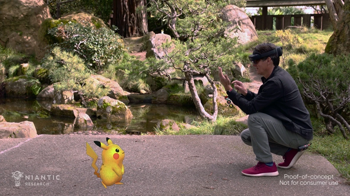 Pokemon GO en Réalité Augmenté - INFINITY AREA Démonstration de Pokémon GO sur Hololens