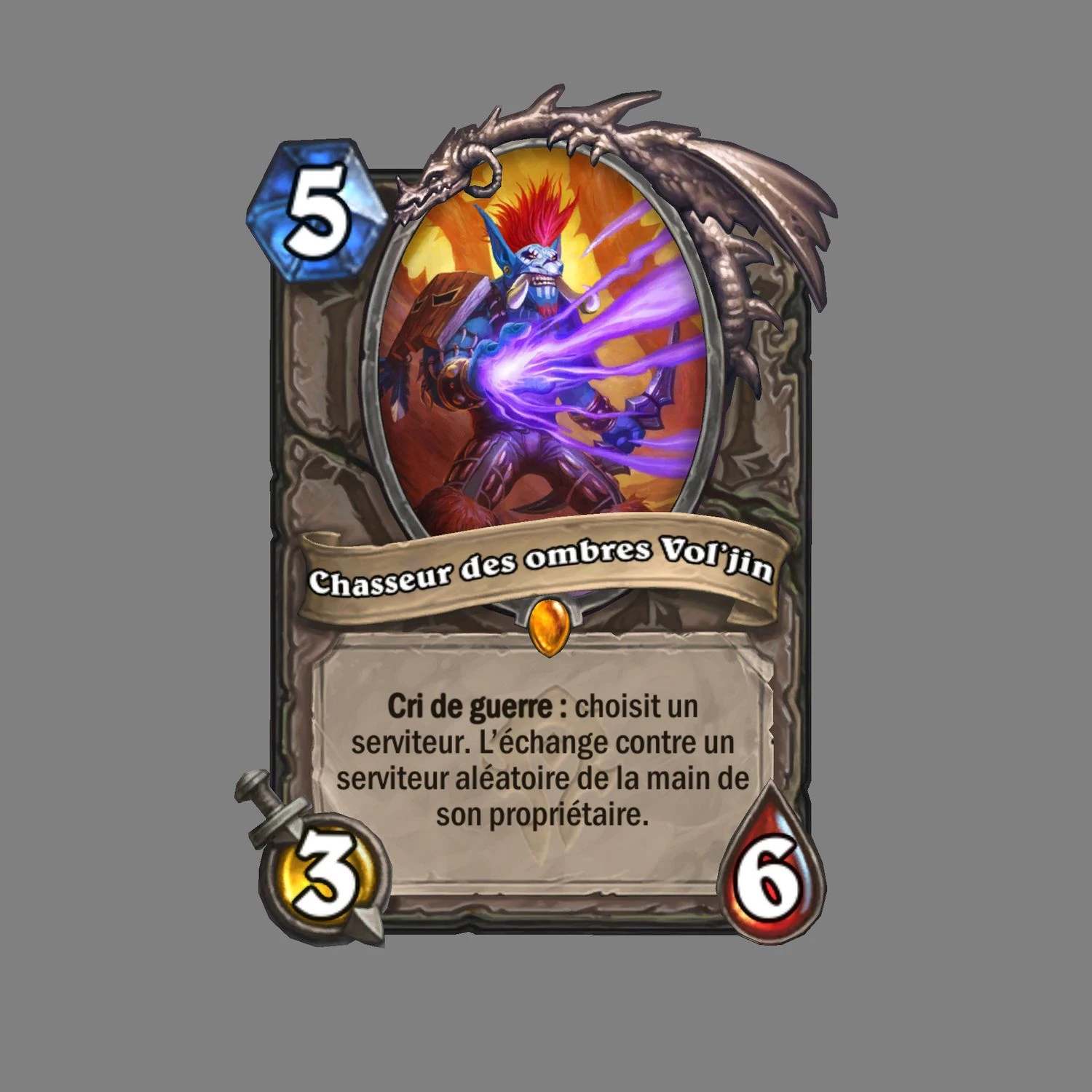 Nouvelle carte Hearthstone chasseur des ombres vol'jin Hearthstone® en avant pour l’année du Griffon