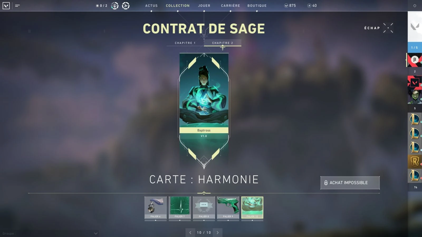 La boutique cosmétique de Valorant