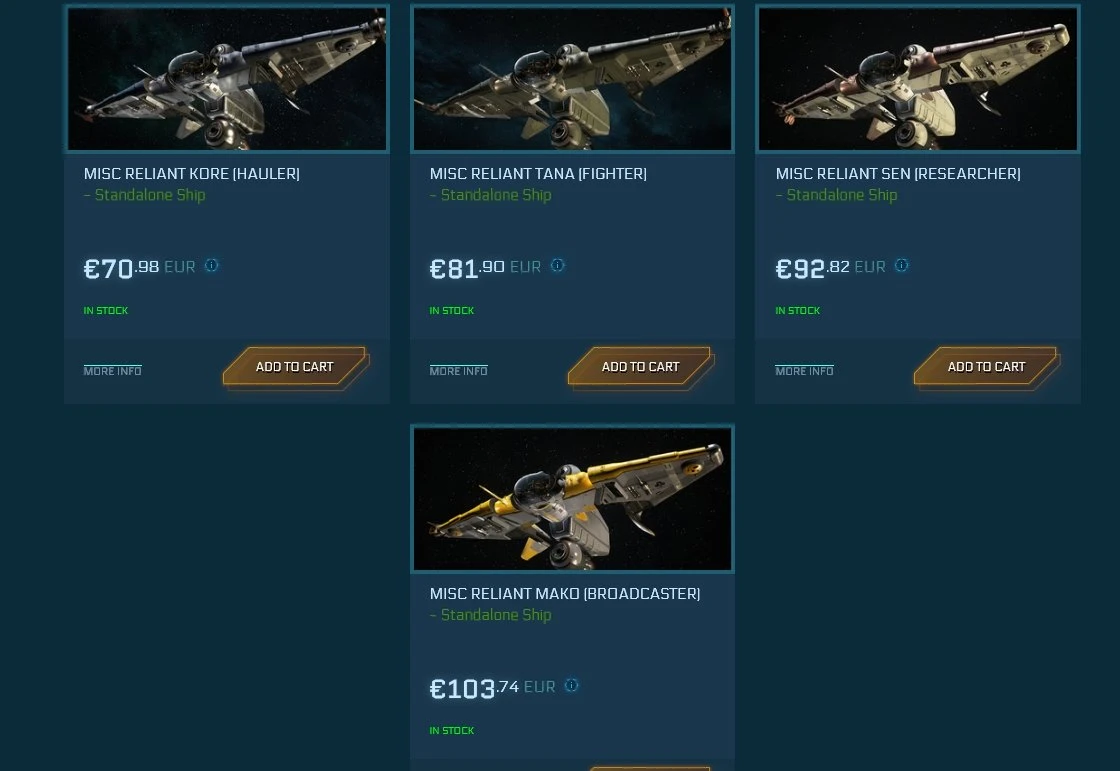 3.9 Nouveau vaisseau l’ESPERIA PROWLER et refonte des MISC