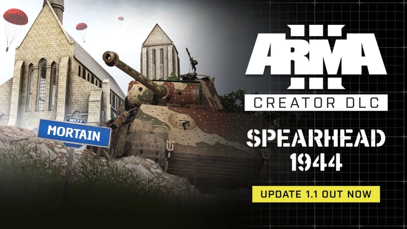 Image de l'article Arma 3 Creator DLC : la mise à jour 1.1 pour Spearhead 1944 est disponible sur Steam