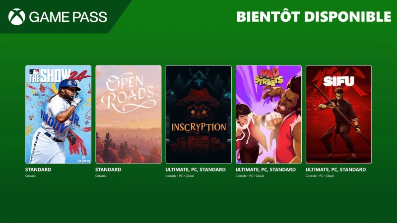 Image de l'article À venir sur Xbox Game Pass MLB The Show 24, SIFU et d'autres