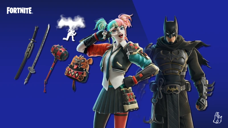 Image de l'article Les skins de Batman et Harley Quinn , pack Féodale disponible dans Fortnite le 21 décembre 2024 !
