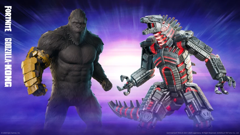 Image de l'article Skin King Kong et Mechagodzilla arrivent sur Fortnite le 17 janvier 2025