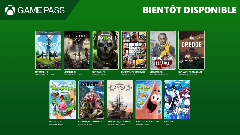 Image de l'article Xbox Game Pass Avril 2025 : Clair Obscur: Expedition 33, Modern Warfare 2 et plus au programme