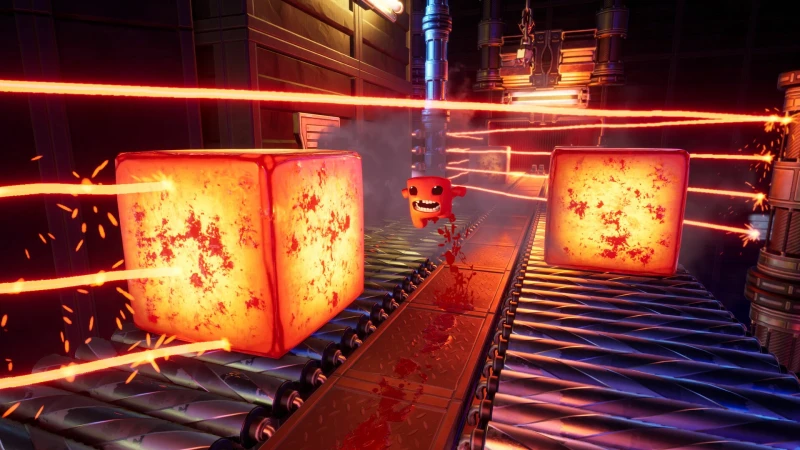 Image de l'article Super Meat Boy 3D dévoile 15 minutes de gameplay intense et déroutant