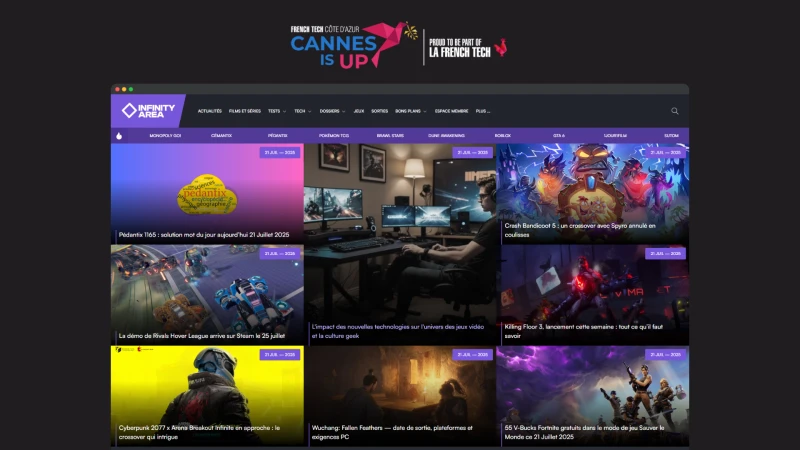 Image de l'article INFINITY AREA rejoint officiellement la French Tech Côte d’Azur via Cannes Is Up