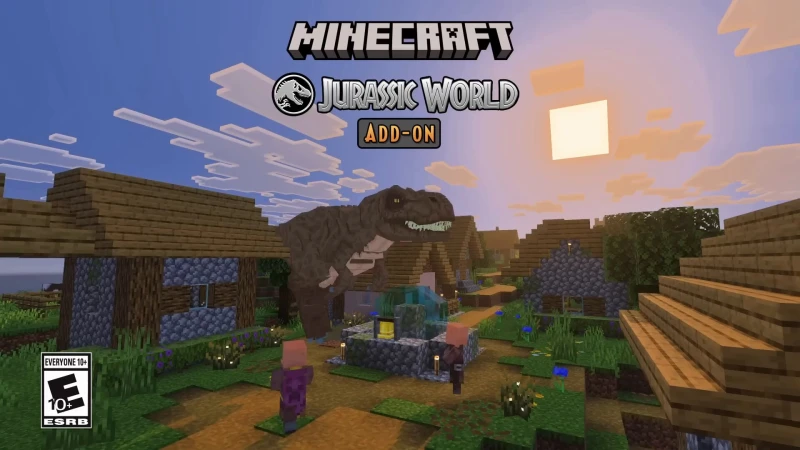 Image de l'article Minecraft x Jurassic World : L'add-on plein de dinosaures est déjà là