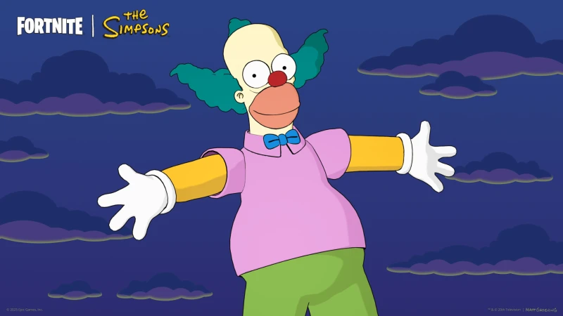 Image Fortnite Les Simpson : Le skin Krusty le clown arrive, sa date de sortie et son pack