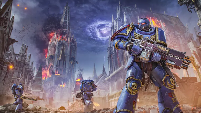 Image de l'article Space Marine 2 : Le Techmarine débarque avec la hache Omnissian Axe et la map Disruption dans la mise à jour 12.0