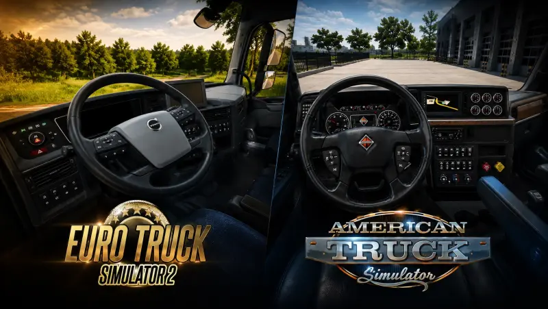 Image de l'article Euro Truck Simulator 2 et American Truck Simulator améliorent encore le rendu des cabines avec la mise à jour 1.61