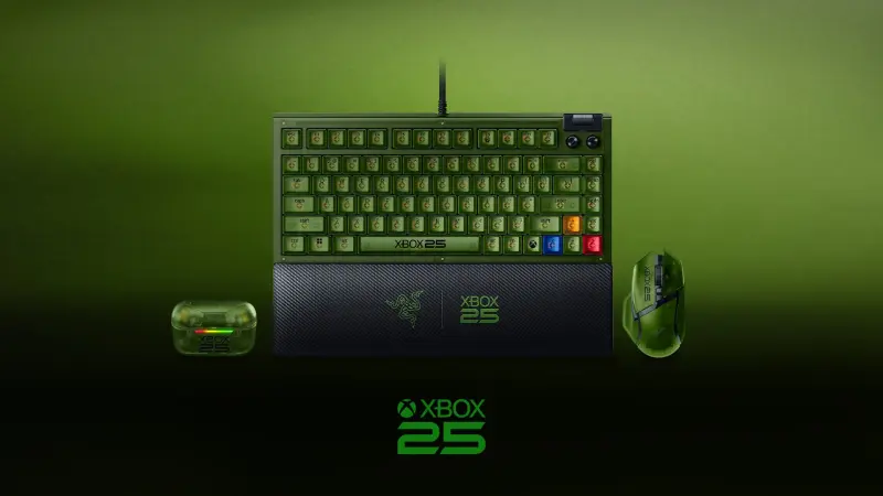 Image de l'article XBOX célèbre ses 25 ans avec une collection Razer aux couleurs de sa première console