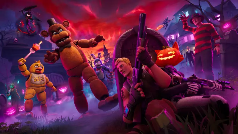 Image de l'article Fortnitemares 2026 envahit Battle Royale avec Freddy Krueger, Five Nights at Freddy’s et bien plus
