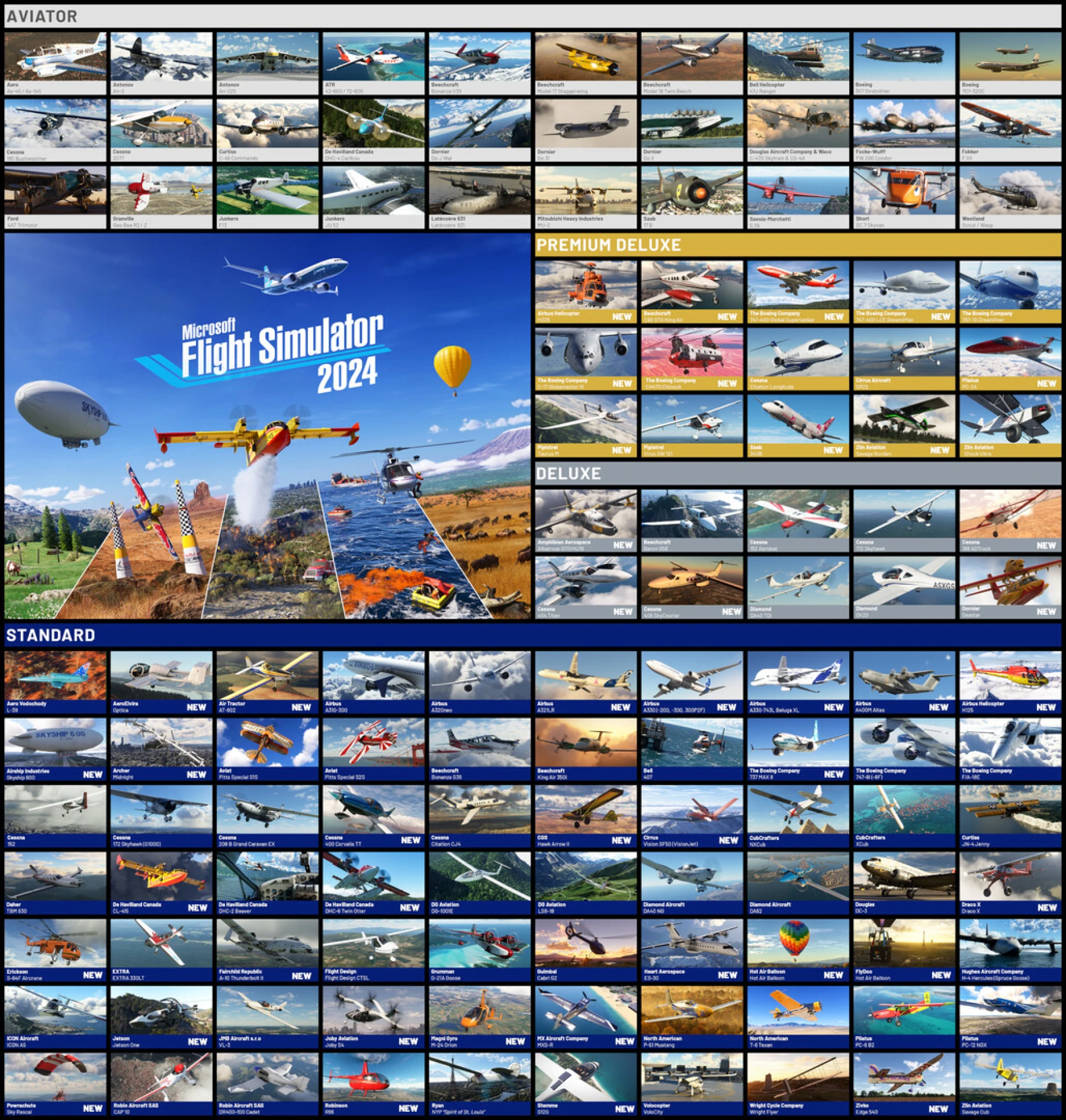 Image de la liste des avions de Flight Simulator 2024