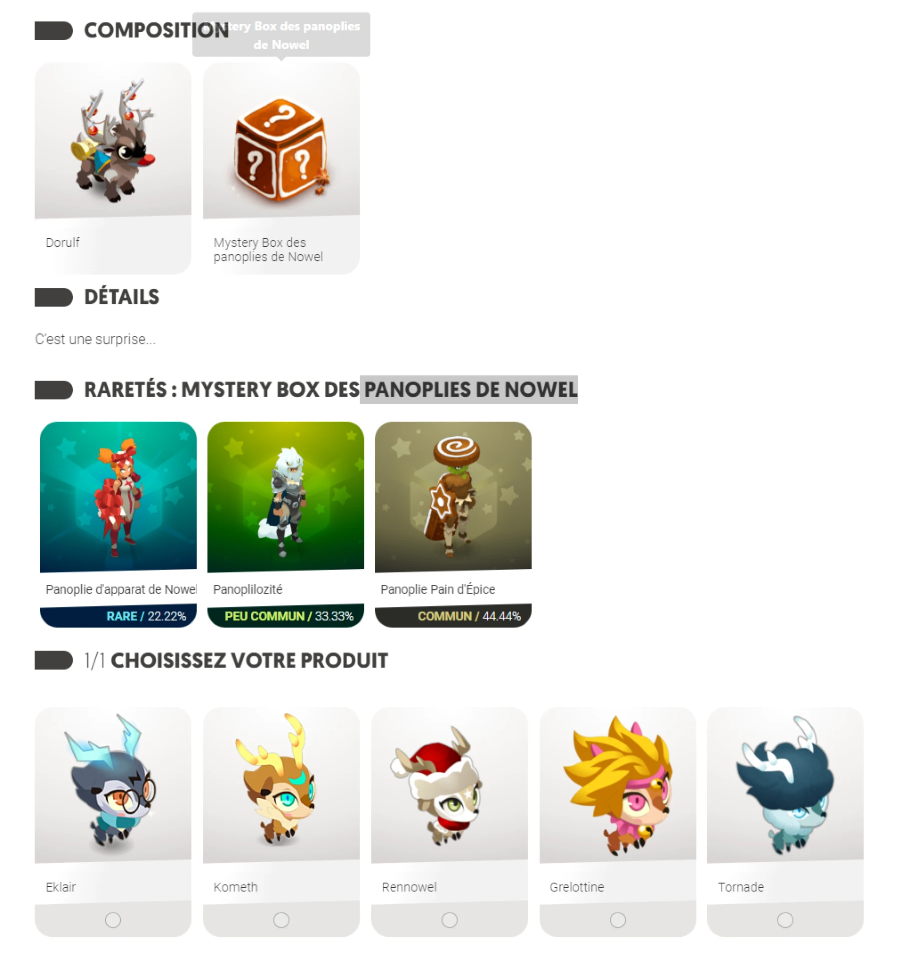 Dofus Panoplie de Nowel