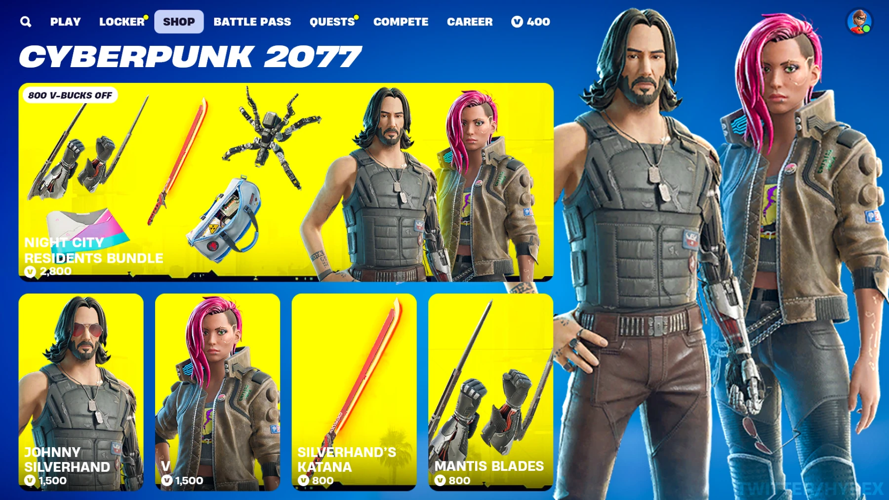 Image du skin Fortnite Cyberpunk 2077