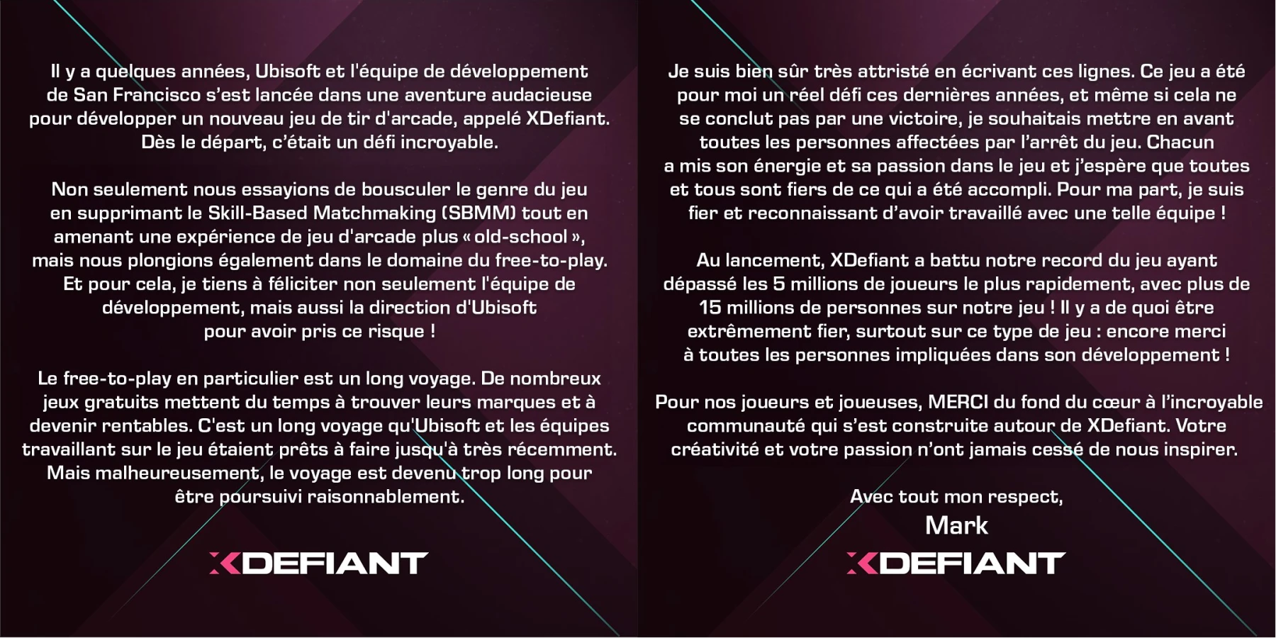 Annoncee Twitter - XDefiant