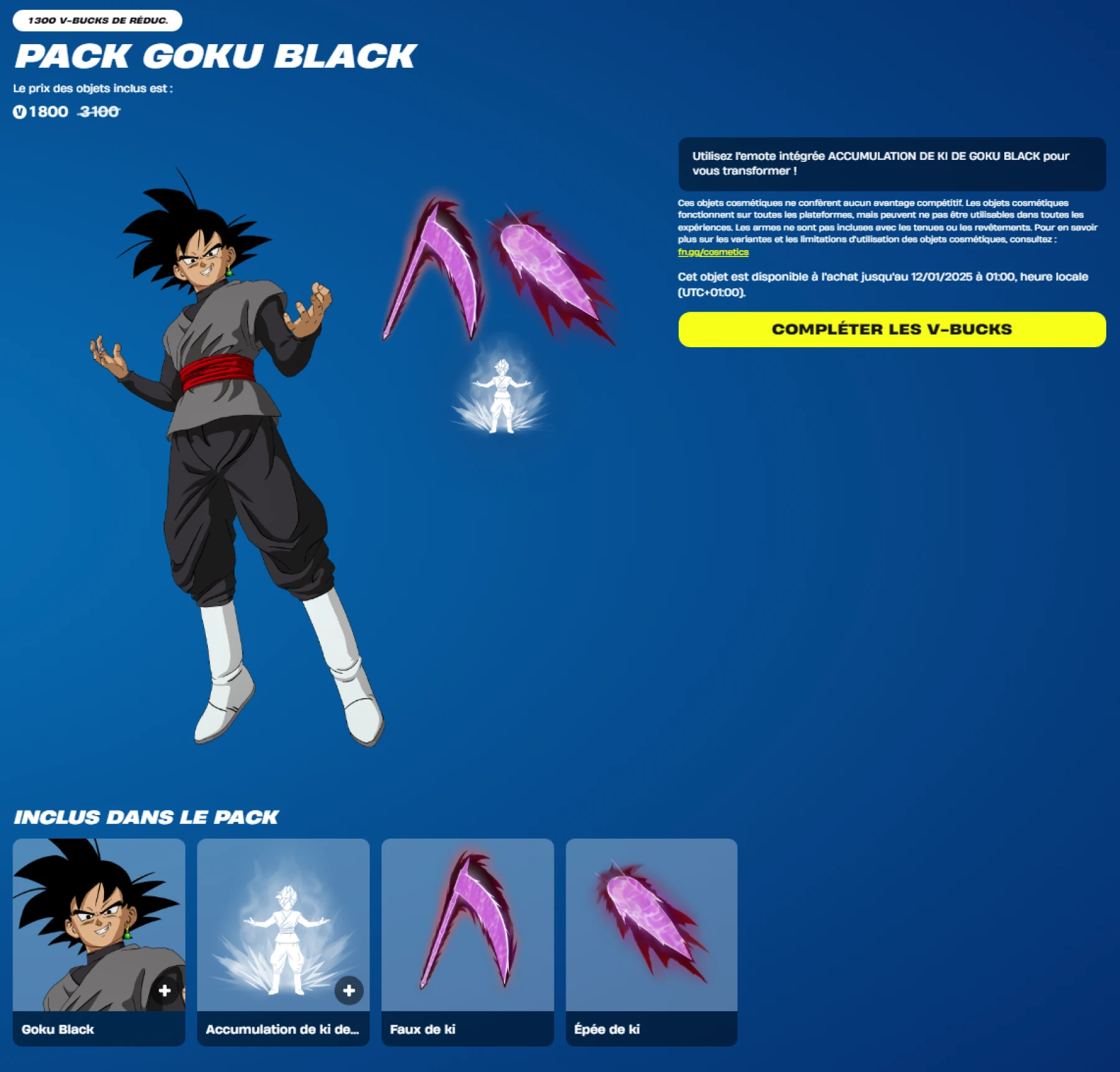 Pack Goku Black